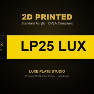 2D Printed Number Plate