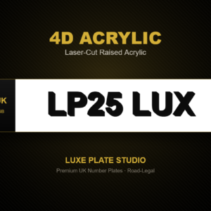 4D Acrylic Number Plate