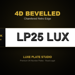 4D Bevelled Number Plate
