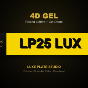 4D Gel Number Plate